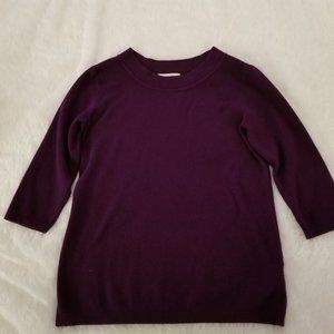 Dressbarn Round Neck 3/4 Sleeve Sweater Size M